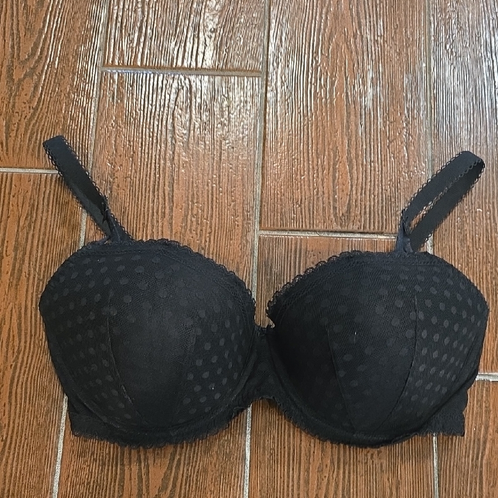 Victoria's Secret Black Textured Full Coverage Bra